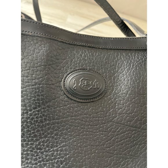 Jr USA Julius Resnick woman’s black leather long handled satchel purse vintage - Picture 5 of 15